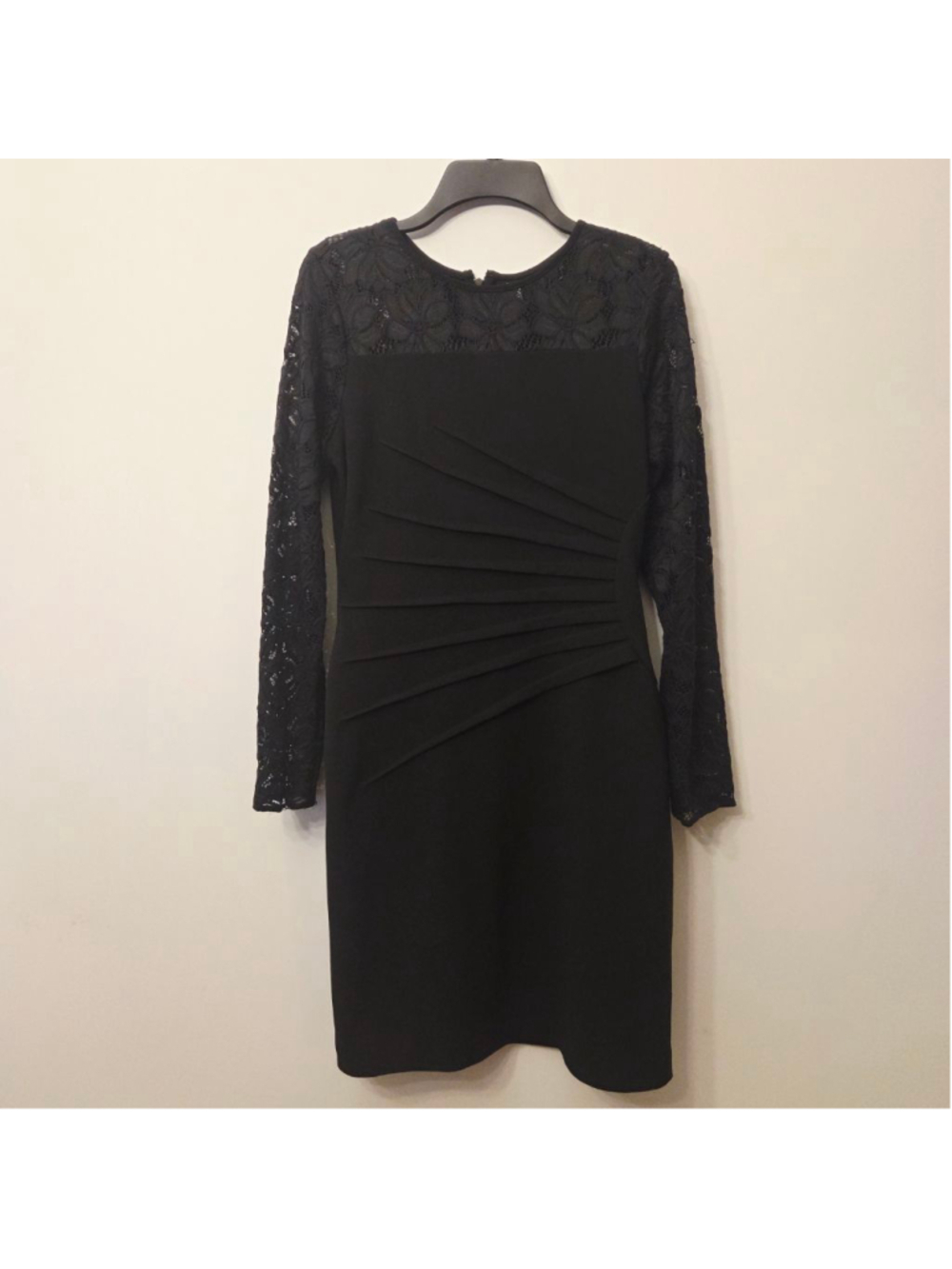 IVANKA TRUMP Black Long Sleeve Lace Dress Size 6